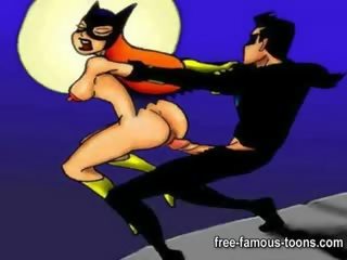 Batman z catwoman i batgirl orgie
